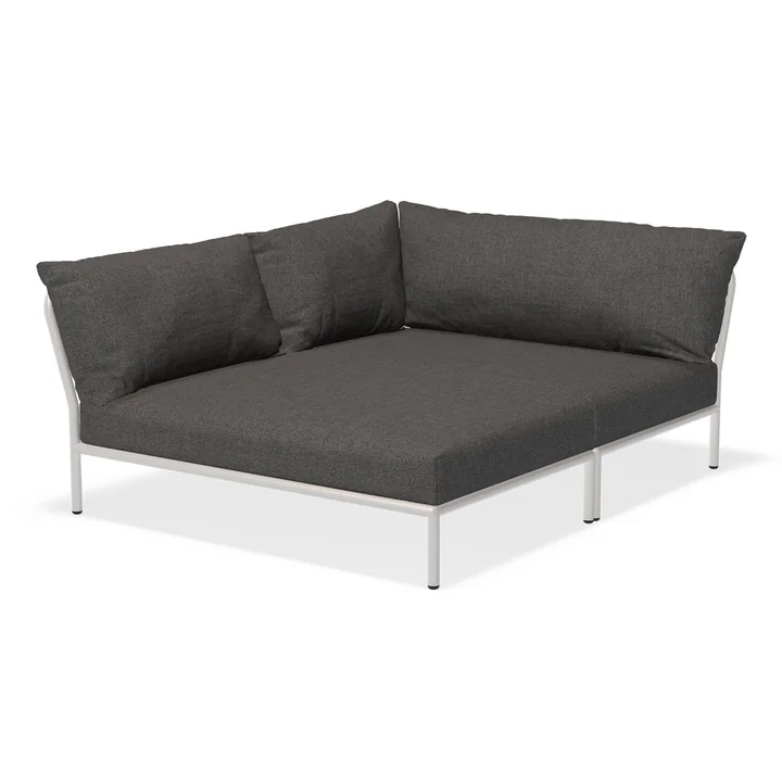 HOUE - Level 2 Cozy Sofa, gauche, muted white / dark grey basic