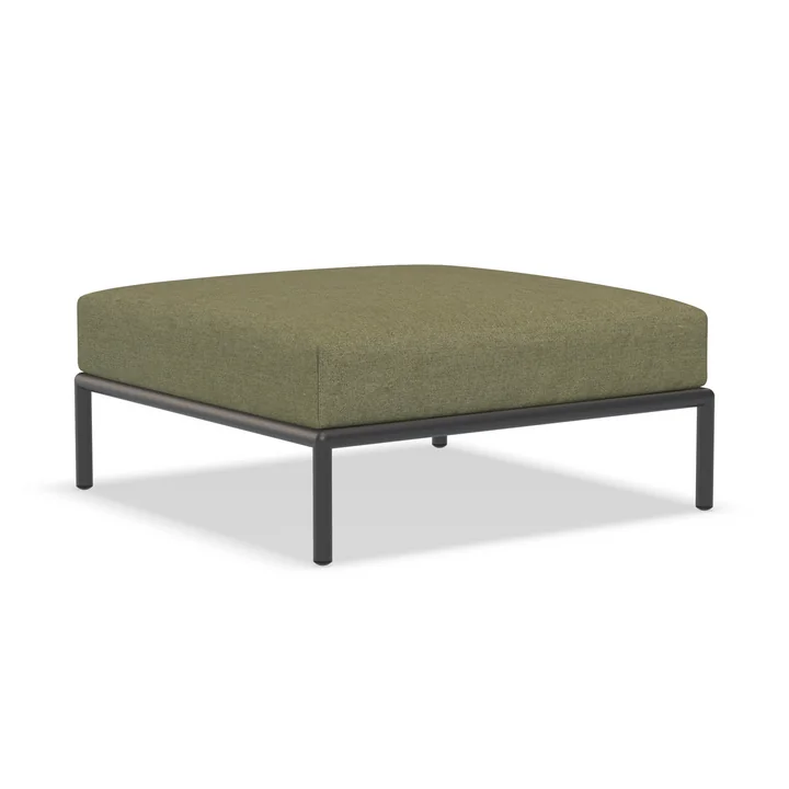 HOUE - Level 2 Ottoman, gris foncé / feuille