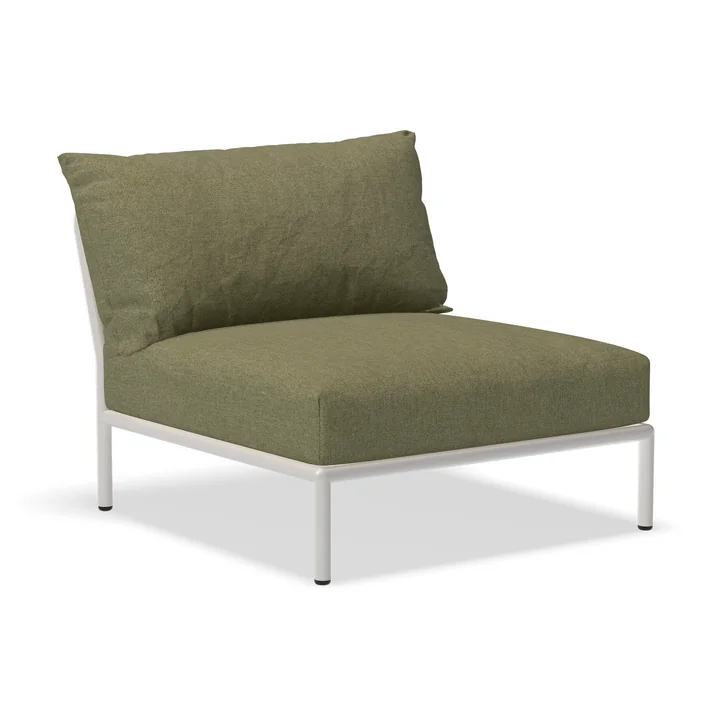 HOUE - Level 2 Chaise, muted white / leaf