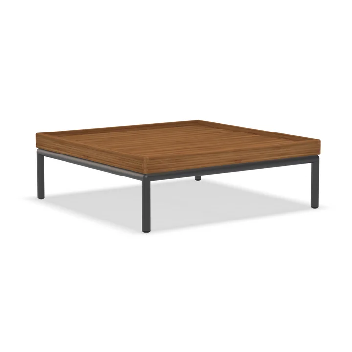 HOUE - LEVEL - LEVEL 2 Table basse, 81 x 81 cm, bambou / gris foncé