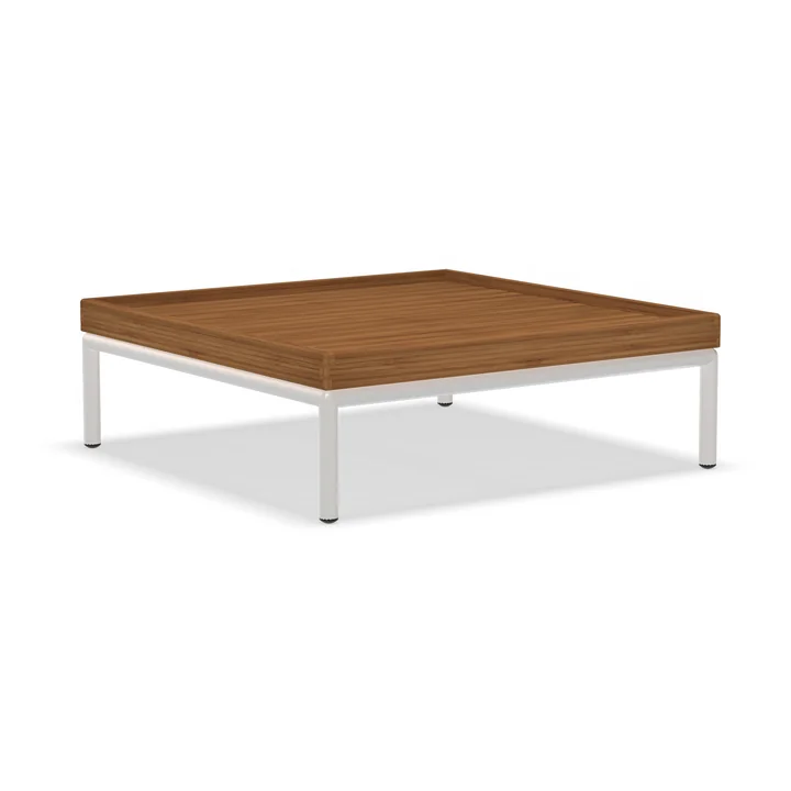 HOUE - LEVEL - LEVEL 2 Table basse, 81 x 81 cm, bambou / muted white