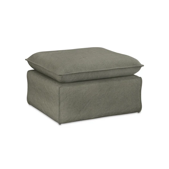 HKliving - Nomad canapé, pouf, lin / army green