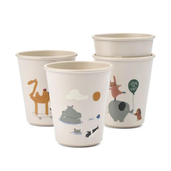 LIEWOOD - Lana Tasse, Around the world, sandy (set de 4)