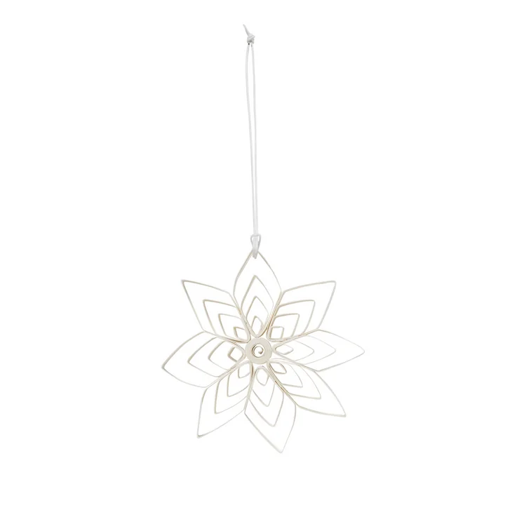 Broste Copenhagen - Nora Décorations de Noël, Star, Ø 10 cm, blanc cassé