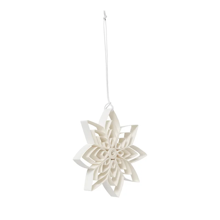 Broste Copenhagen - Nora Décorations de Noël, Star, Ø 10 cm, blanc cassé