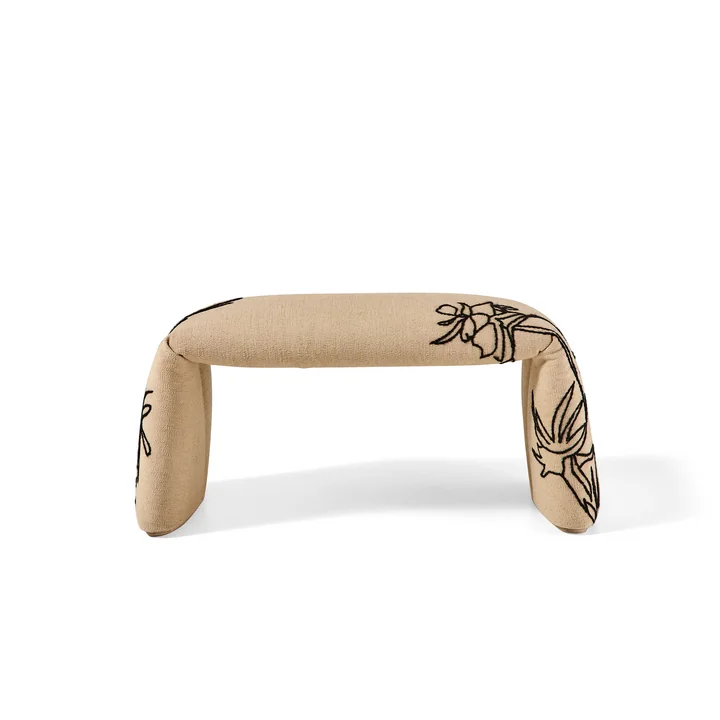 nanimarquina - Banc plié, moyen, 97 x 45 cm, fleurs