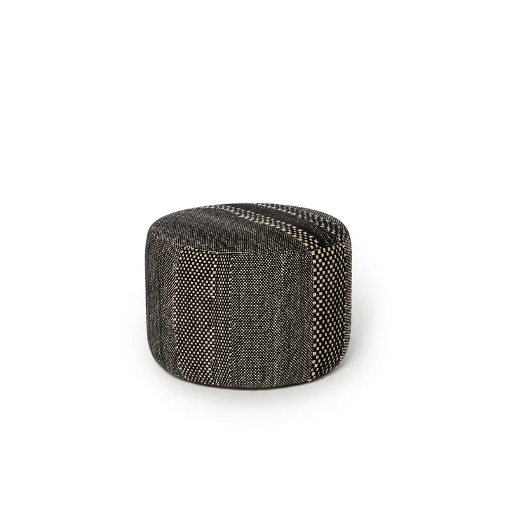 nanimarquina - Wabisabi Pouf, Ø 60 x H 43 cm, moyen, anthracite