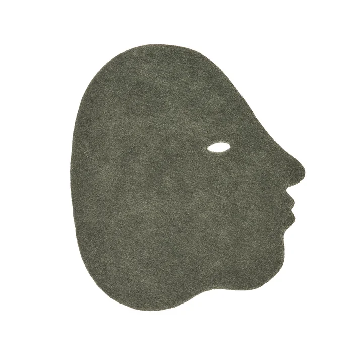 nanimarquina - Talk Talk Tapis en laine, small, 85 x 95 cm, bleu-vert