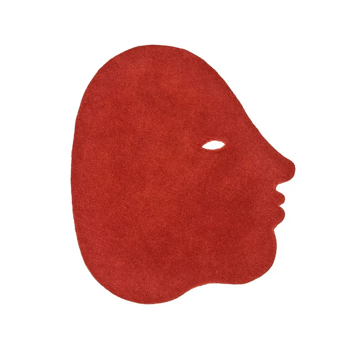 nanimarquina - Talk Talk Tapis en laine, small, 85 x 95 cm, rouge brique