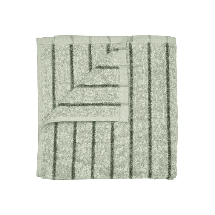 Blomus - Arto Serviette de bain, 140 x 70 cm, rayures fines, desert sage / agave green