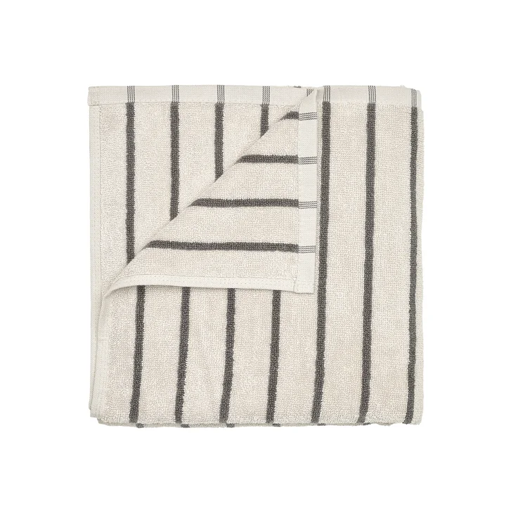 Blomus - Arto Serviette de bain, 140 x 70 cm, rayures fines, moonbeam / magnet