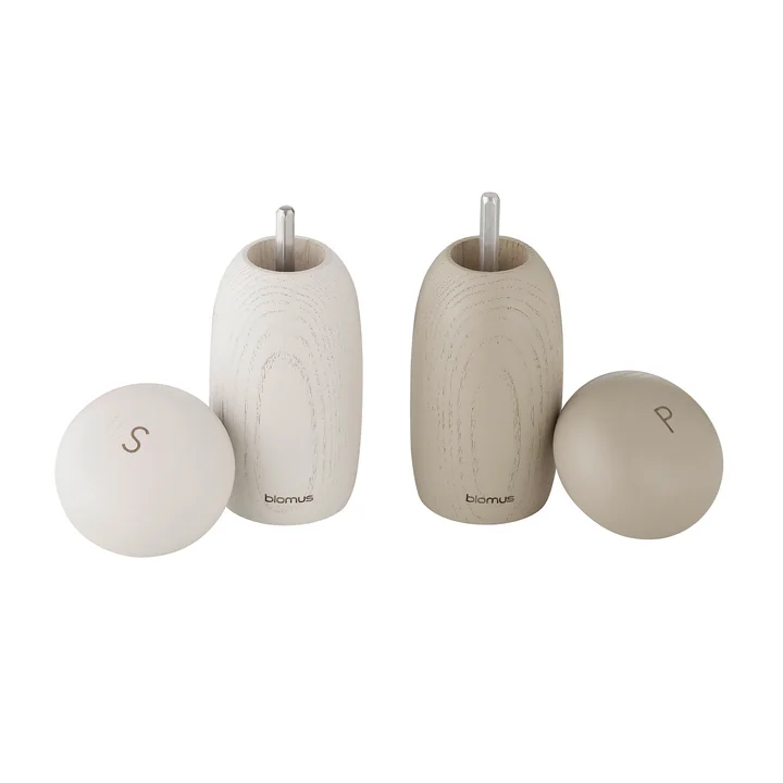 Blomus - Moli Moulin à sel et à poivre, moonbeam / nomad (lot de 2)