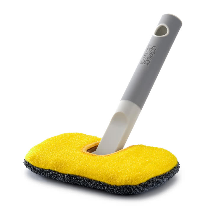 Joseph Joseph - CleanTech Balai à main en microfibres 2 en 1, light stone