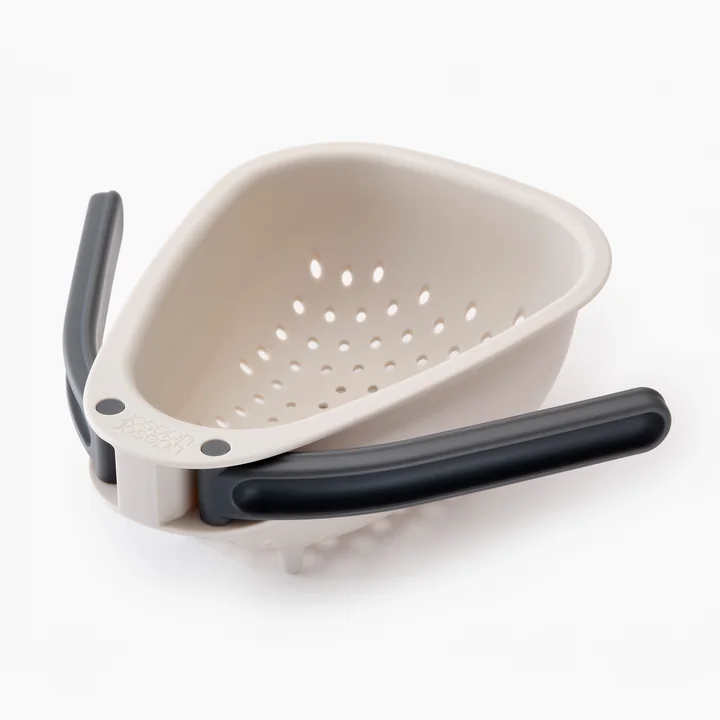 Joseph Joseph - Droplet Passoire de cuisine avec poignées pliables mini, stone