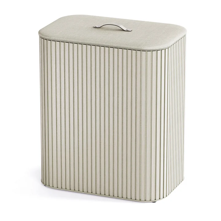 Joseph Joseph - Tota Twin Luxe Panier à linge à deux compartiments 90 l, bambou écru