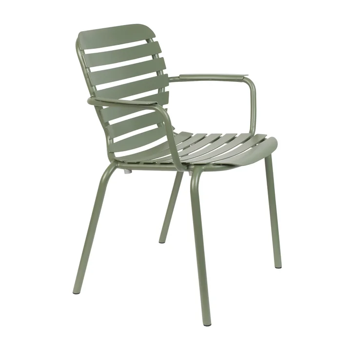 Zuiver - Vondel Chaise de jardin avec accoudoirs, vert