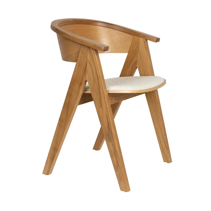 Zuiver - NDSM Chaise avec accoudoirs, chêne naturel