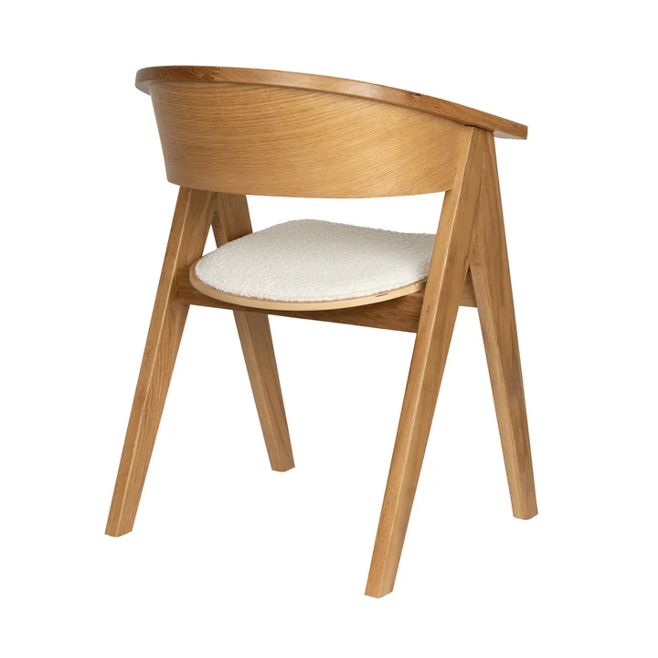 Zuiver - NDSM Chaise avec accoudoirs, chêne naturel
