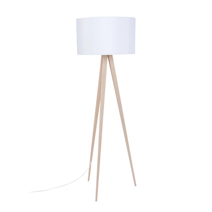 Zuiver - Tripod Wood Lampadaire, chêne / blanc