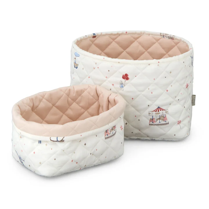 Cam Cam Copenhagen - Paniers de rangement matelassés, carousel (lot de 2)
