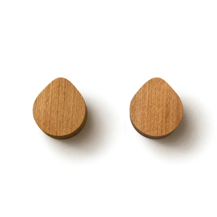 side by side - OI Crochet mural, petit, 5 x 4,4 cm, chêne huilé