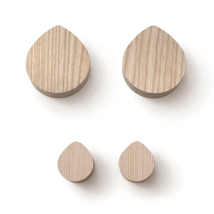 side by side - OI Crochets muraux, grand et petit, frêne naturel