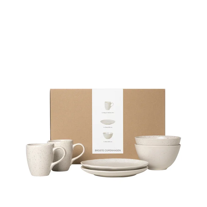 Broste Copenhagen - Nordic Vanilla Vaisselle Set de petit déjeuner, cream white (6 pièces)