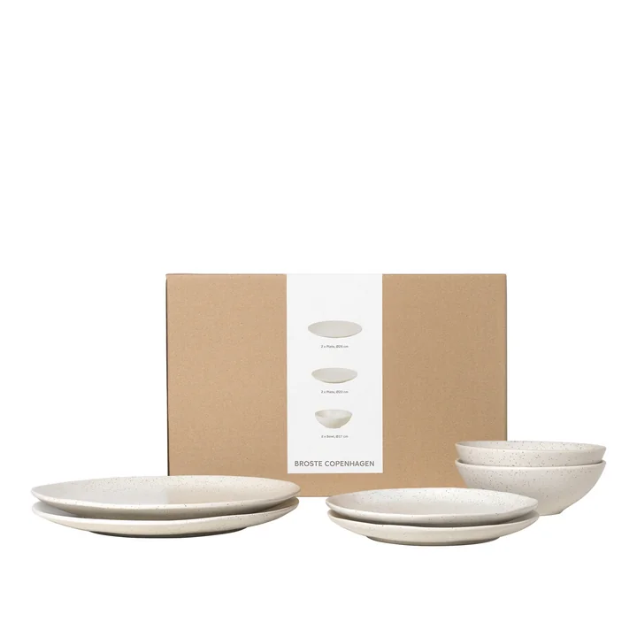 Broste Copenhagen - Nordic Vanilla Set de vaisselle, cream white (6 pièces)