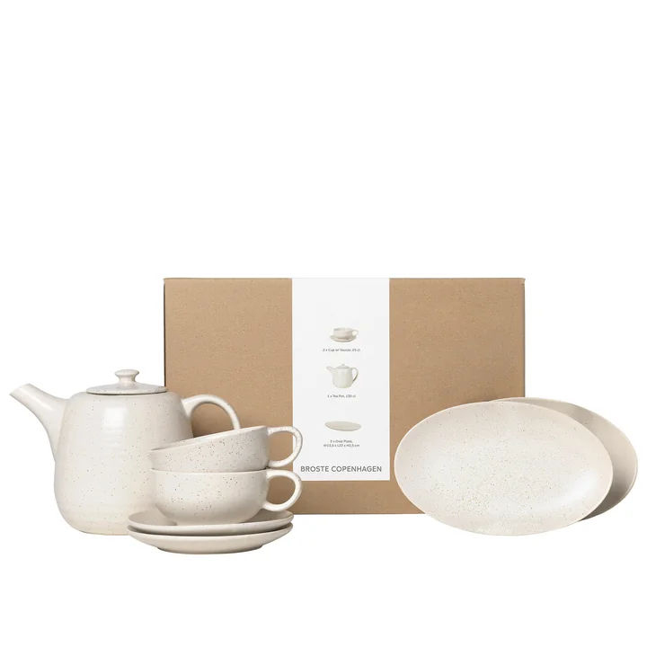 Broste Copenhagen - Nordic Vanilla Service à thé, cream white (5 pcs.)