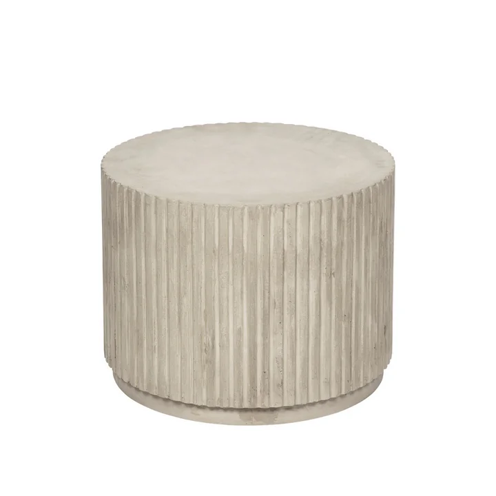 Broste Copenhagen - Rillo Table d'appoint, Ø 56 x H 42 cm, beige antique
