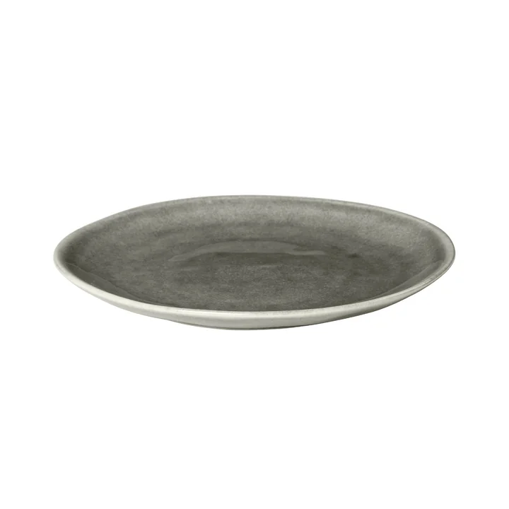 Broste Copenhagen - Nordic Rain Assiette à dessert, Ø 20 x H 2,2 cm, grise