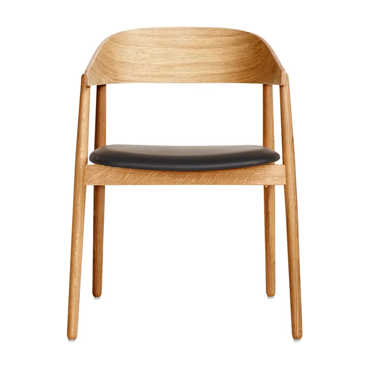 Andersen Furniture - AC2 Chaise, chêne laqué mat / cuir PU noir