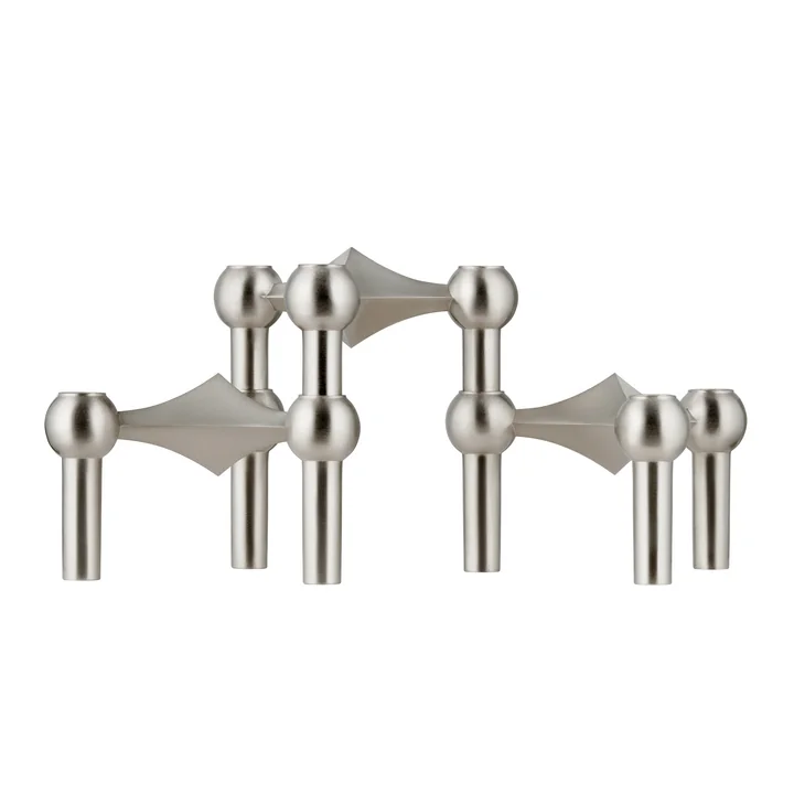 Stoff Nagel - Bougeoir, chrome brossé (set de 3)
