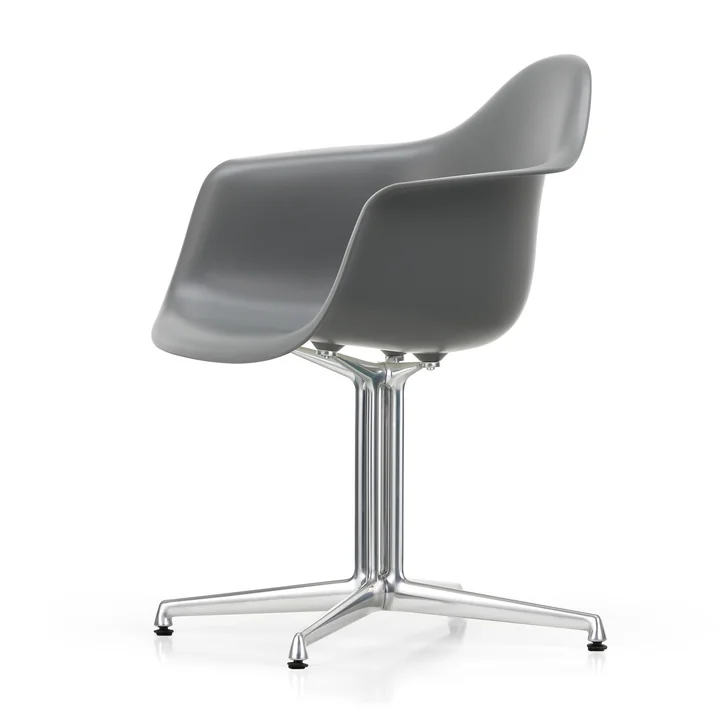 Vitra - Eames Plastic Armchair DAL RE, poli / gris granit (patins en feutre basic dark)