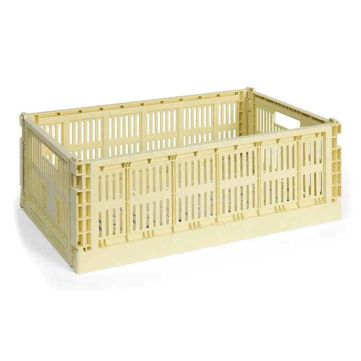HAY - Colour Crate Panier L, 53 x 34,5 cm, jaune clair, recycled
