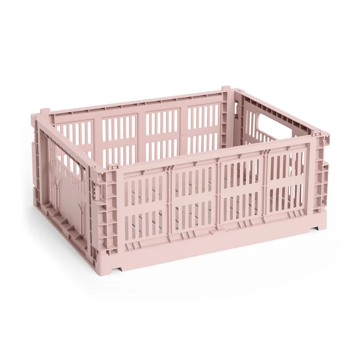 HAY - Colour Crate Corbeille M, 34,5 x 26,5 cm, blush, recyclée