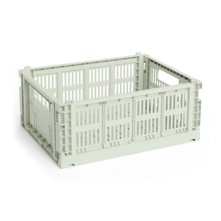 HAY - Colour Crate Corbeille M, 34,5 x 26,5 cm, menthe, recyclée