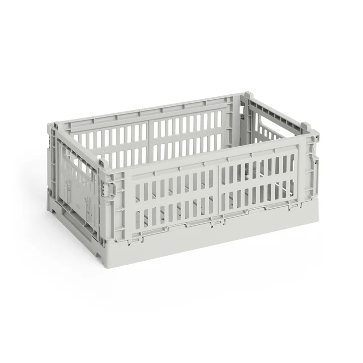 HAY - Colour Crate Corbeille S, 26,5 x 17 cm, grise, recycled