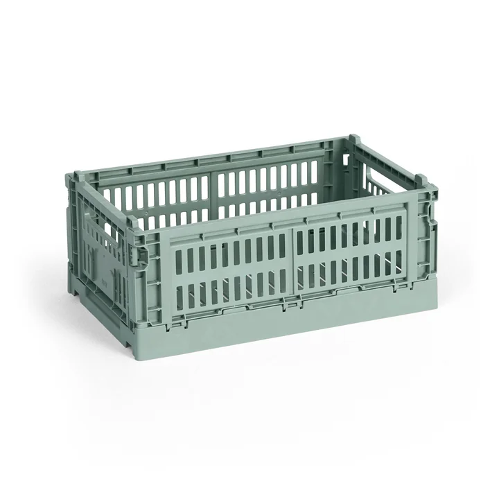 HAY - Colour Crate Panier S, 26,5 x 17 cm, vert sauge, recycled