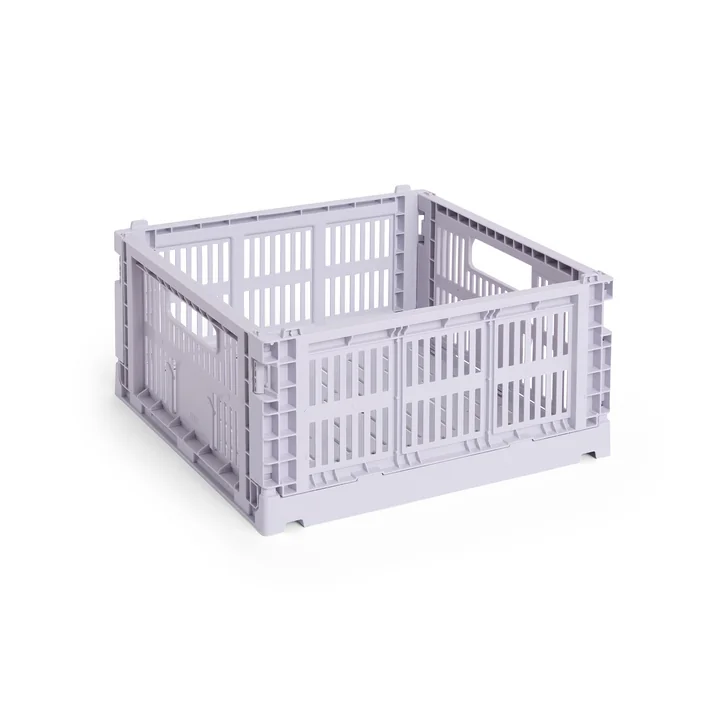 HAY - Colour Crate Corbeille Square M, 29,5 x 29,5 cm, lavande, recyclée