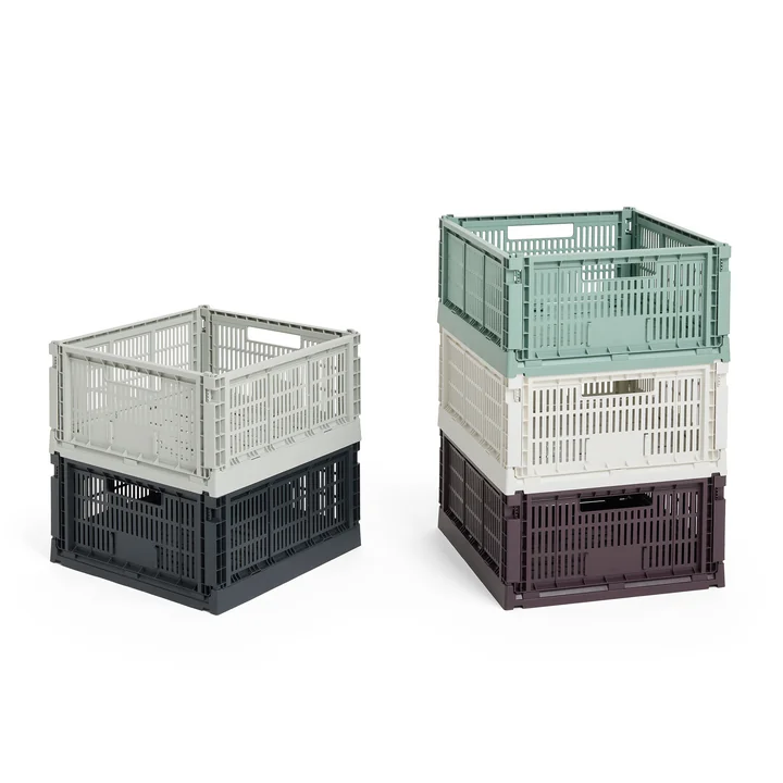 HAY - Colour Crate Corbeille Square M, 29,5 x 29,5 cm, recyclée