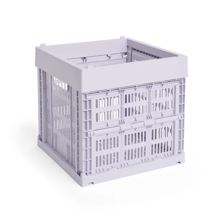 HAY - Colour Crate Corbeille Cube, 29,5 x 29,5 cm, lavande, recyclée