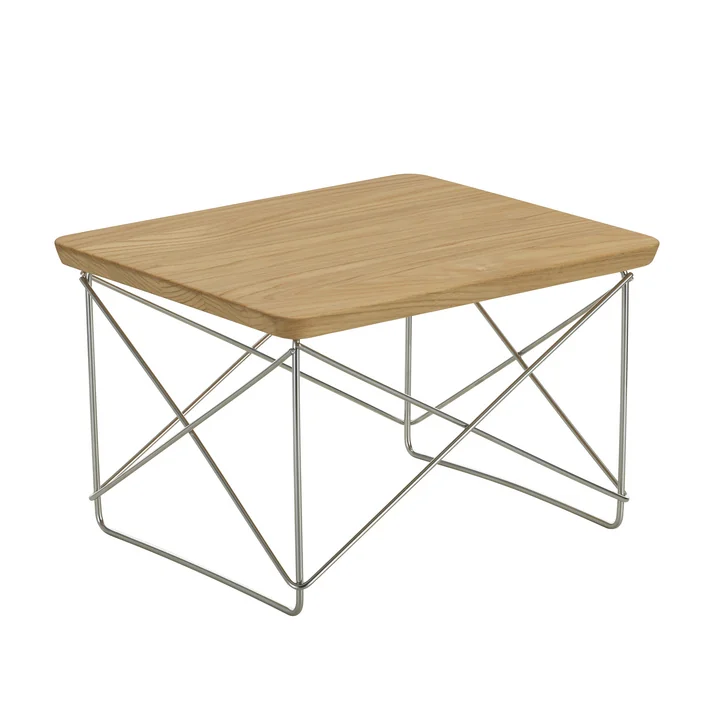Vitra - Eames Occasional Table LTR , châtaignier / acier inoxydable