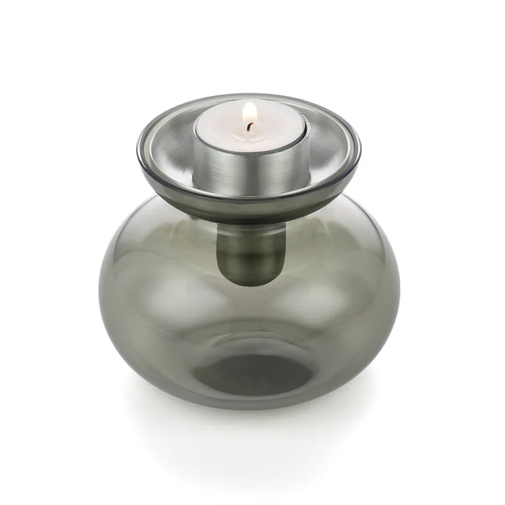 Zone Denmark - Inu vase / bougeoir, smoked grey