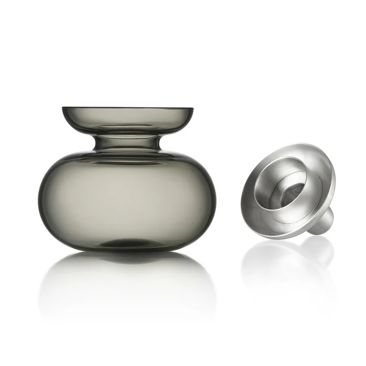 Zone Denmark - Inu vase / bougeoir, smoked grey