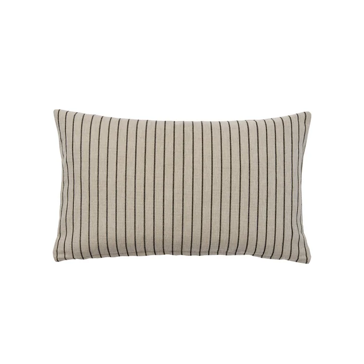 Broste Copenhagen - Karen Taie d'oreiller, 30 x 50 cm, beige clair / noir