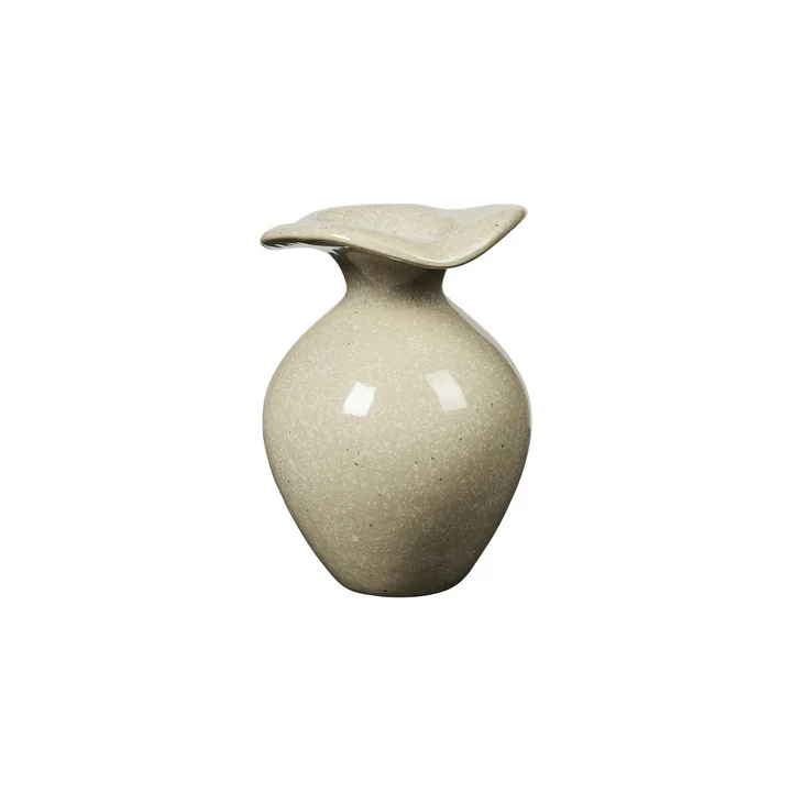 Broste Copenhagen - Florentina Vase, Ø 9,5 cm x H 14 cm, beige