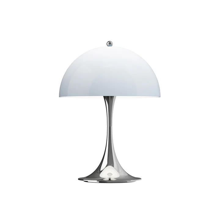 Louis Poulsen - Panthella 250 Portable V3 Lampe de table à LED rechargeable, chrome / opale bleu-gris