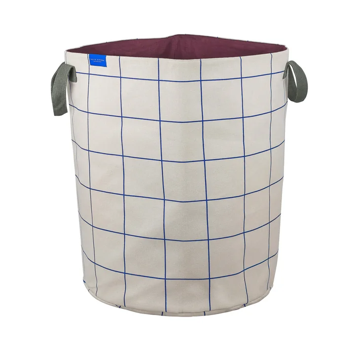 Mette Ditmer - Mesh Panier à linge, H 50 cm, cobalt / sable