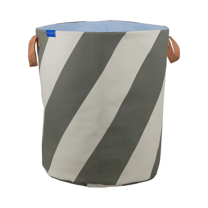 Mette Ditmer - Diagonal Panier à linge, Ø 40 x H 50 cm, olive foncé / sable